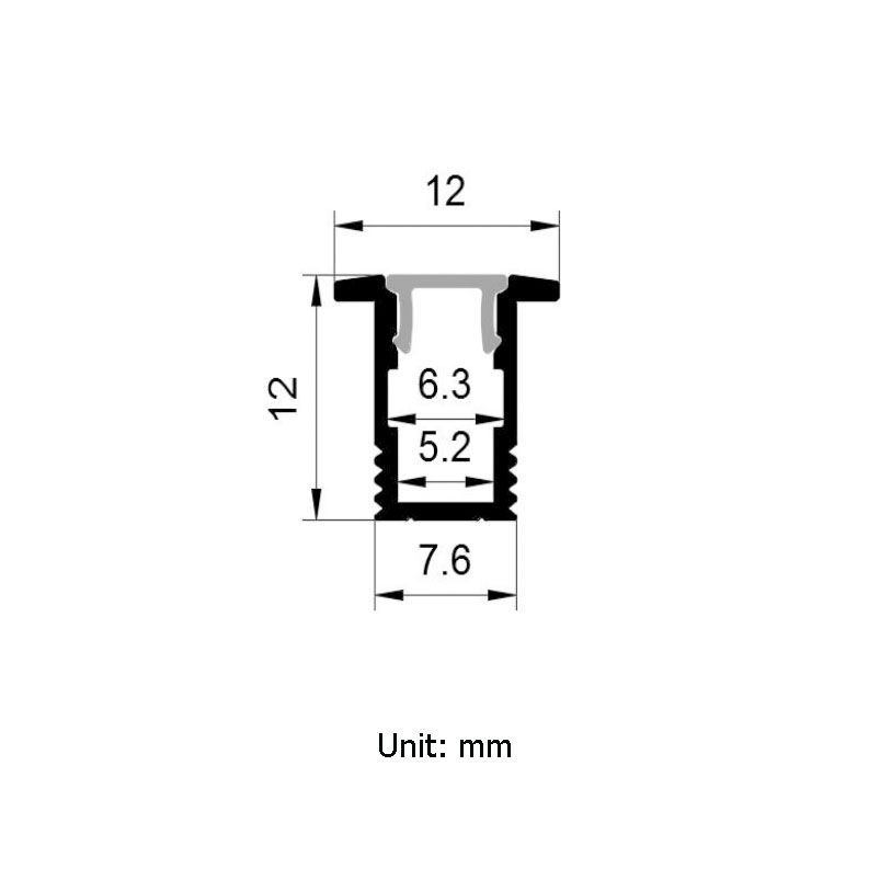 Mini Recessed LED Aluminum Profile For 5mm Ultra Narrow LED Strip Lights Mini Recessed LED Aluminum Profile For 5mm Ultra Narrow LED Strip Lights